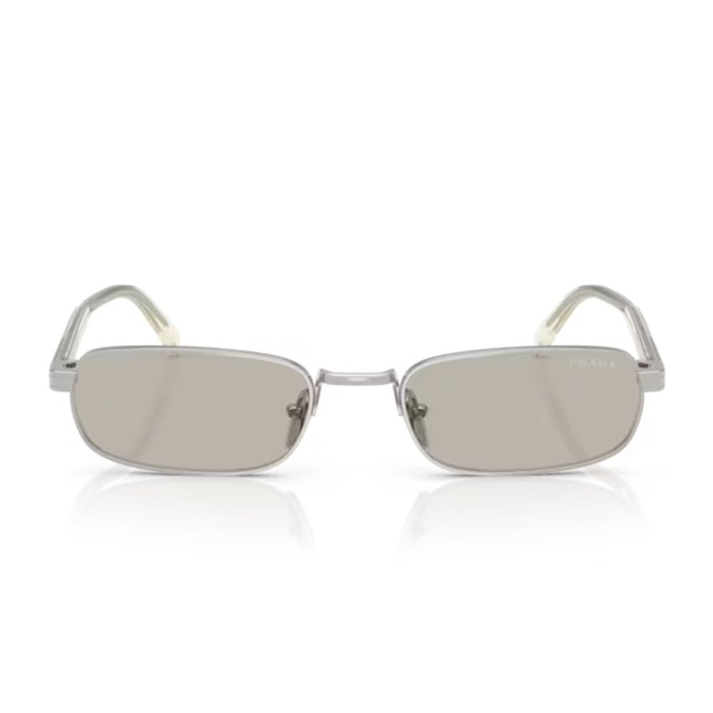 Prada Pr B54s Silver Metal Oval Sunglasses