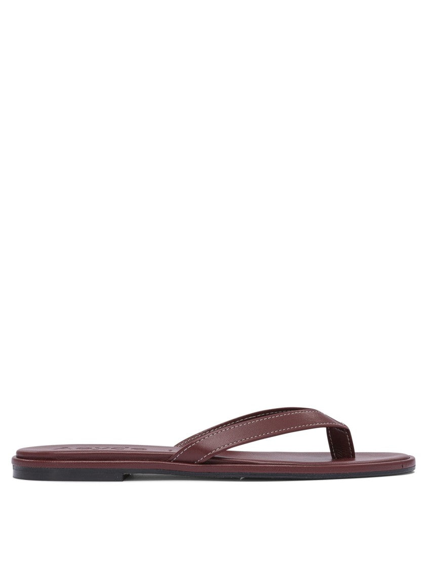 Aeydē Brown Nappa Leather Sandals