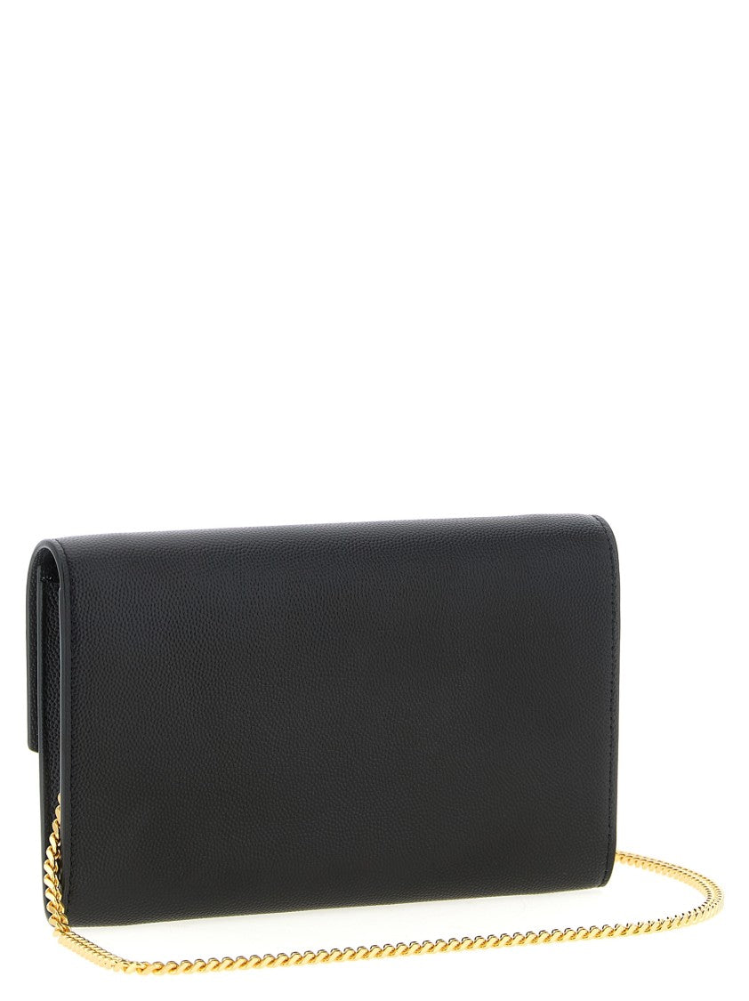 Saint Laurent Grain De Poudre Royal Leather Clutch Bag