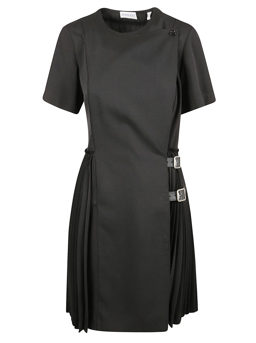 Burberry Mini Dress With Buckled Leather Straps