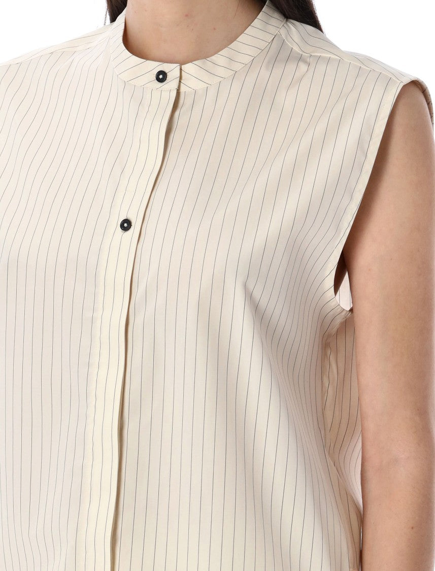Loulou Studio Hale Striped Sleeveless Shirt