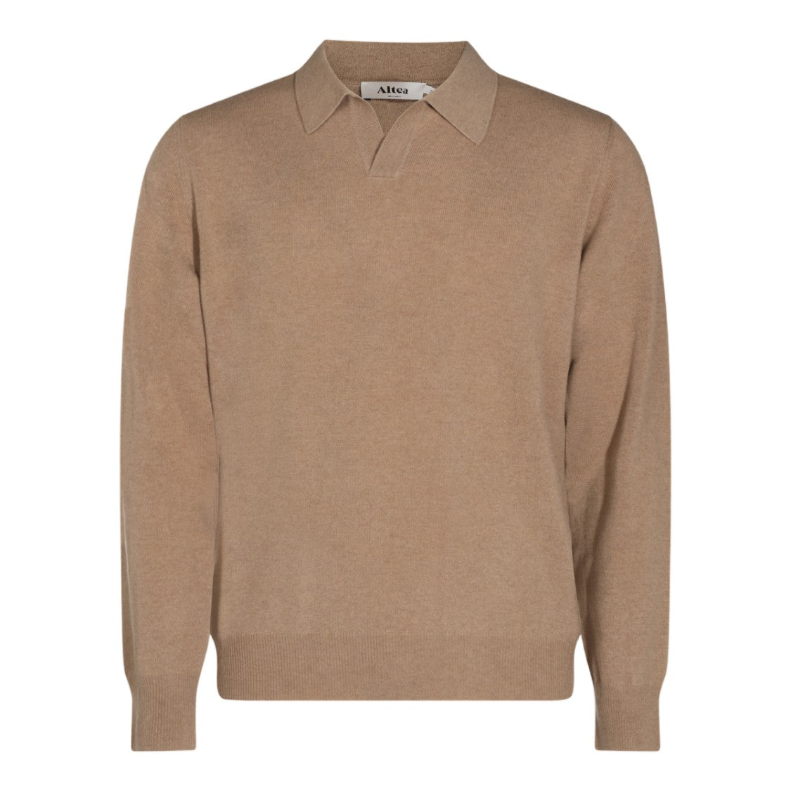 Altea Polo Collar Sweater With V-Neck Opening And Ribbed Details