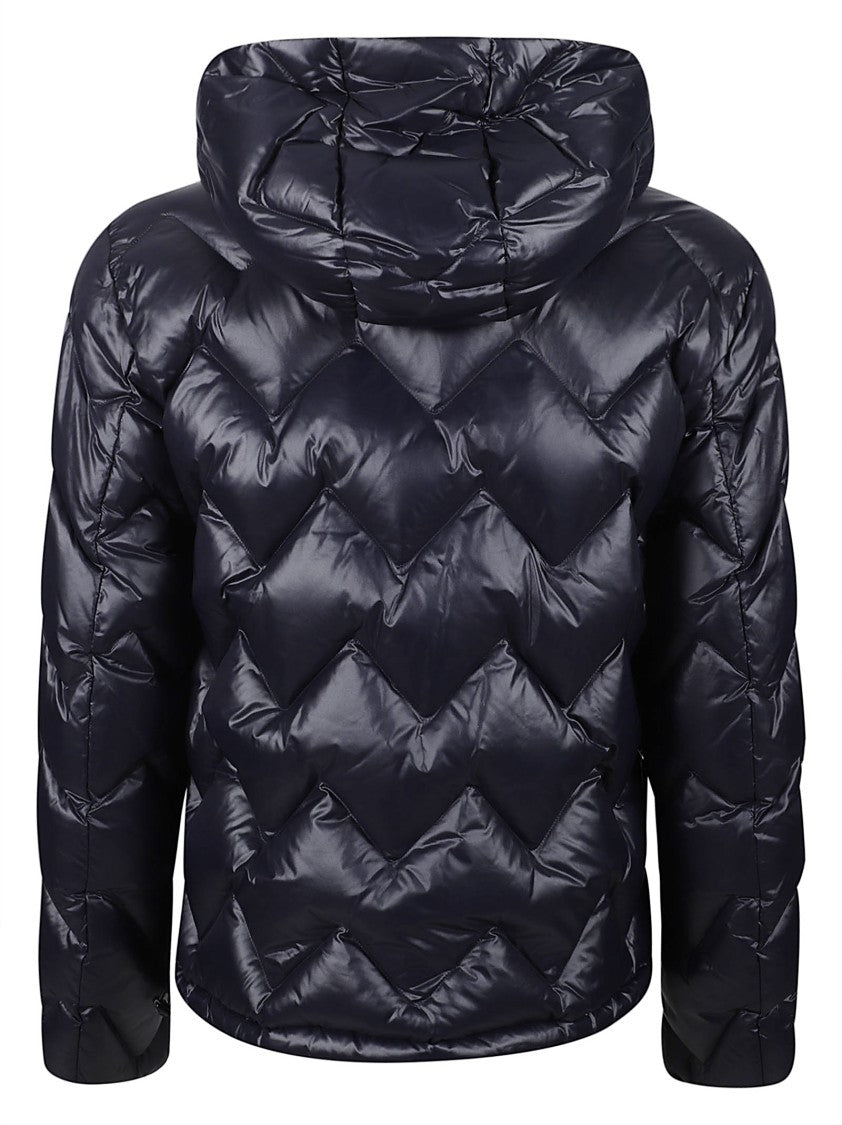 Peuterey Quilted Chevron Pattern Jacket With Hood