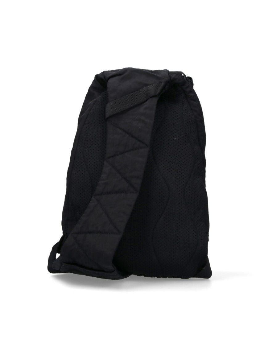 C.P. Company Single-Shoulder Black Nylon Backpack