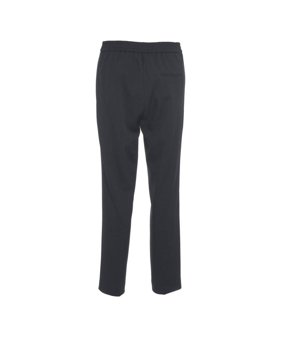Gender Tailored Black Wool Trousers With Minimalist Design
