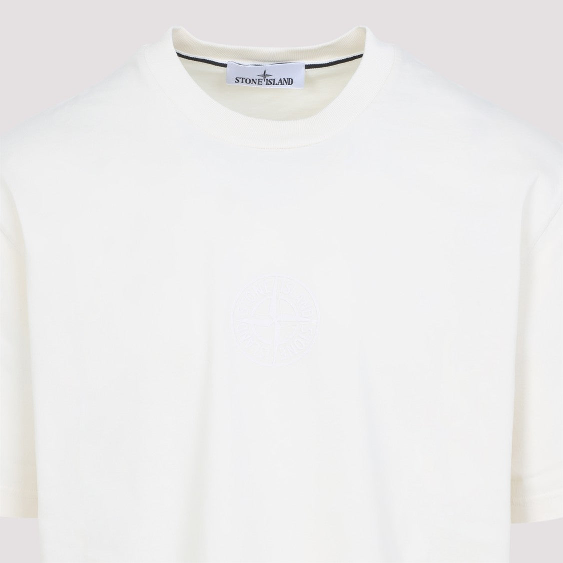 Stone Island Cotton T-Shirt With Embossed Logo