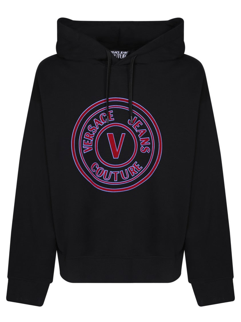 Versace Jeans Couture Black Frontal Logo Hoodie