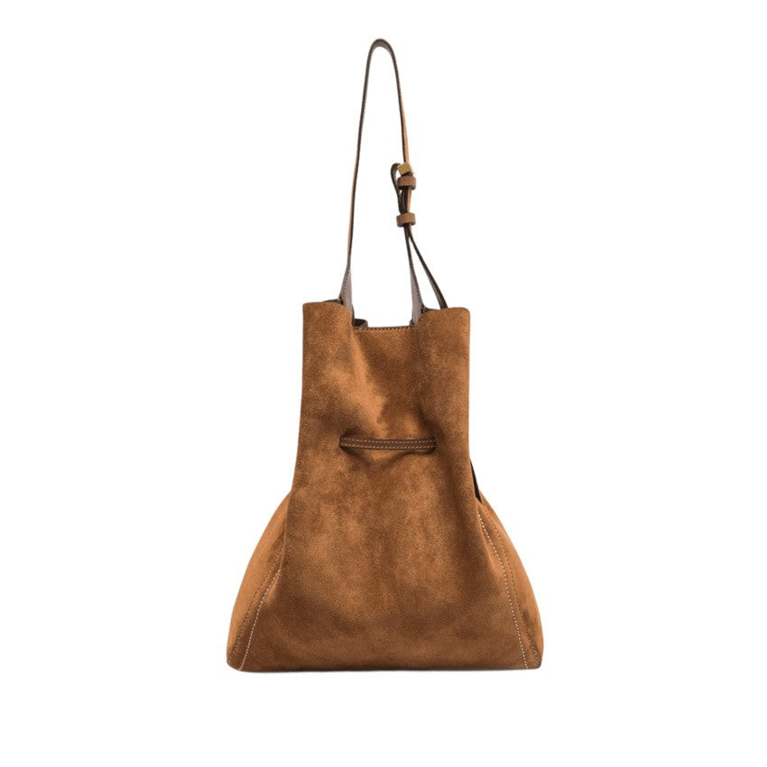 Gianni Chiarini Suede Handbag With Contrasting Stitching