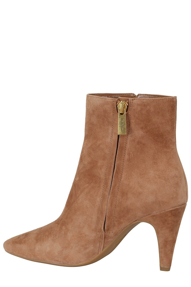 Michael Michael Kors Daniela Luggage Pointed Toe Suede Ankle Boots