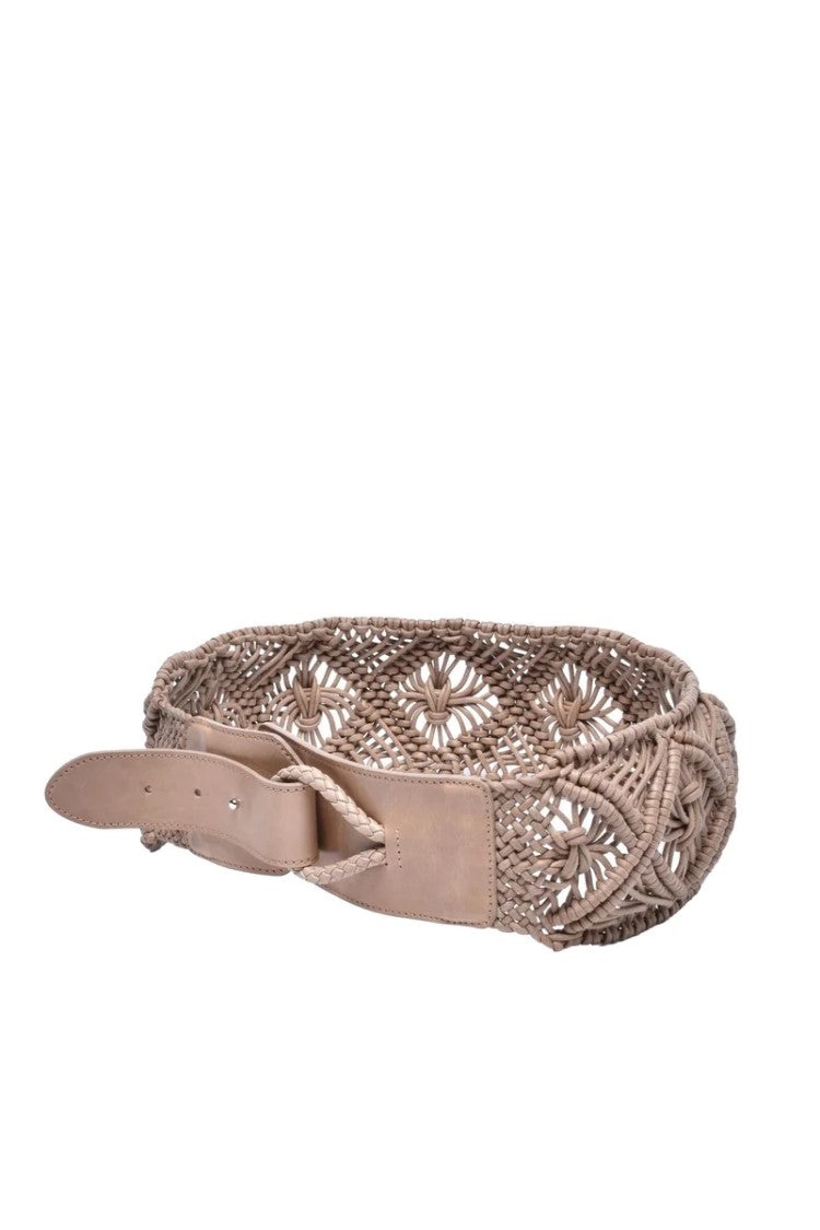 Eleventy Leather Belt - Beige