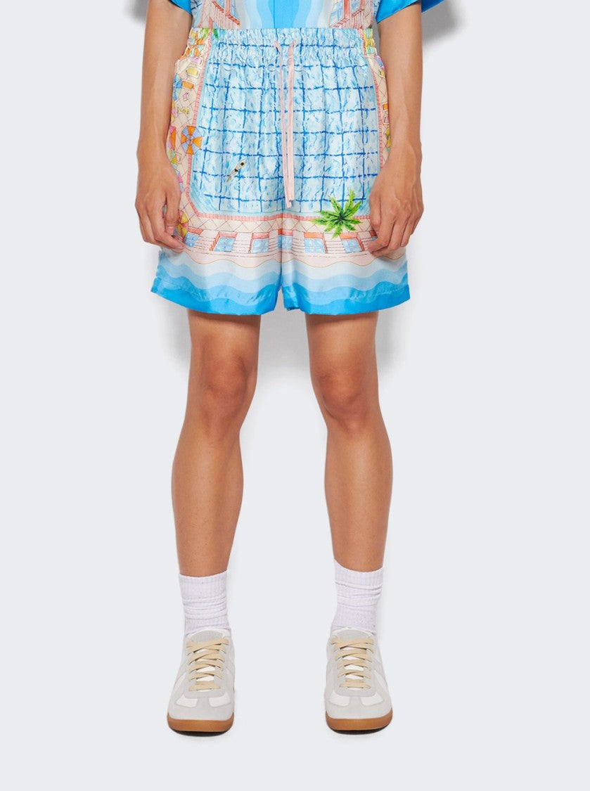 Casablanca Le Plongeon Silk Shorts