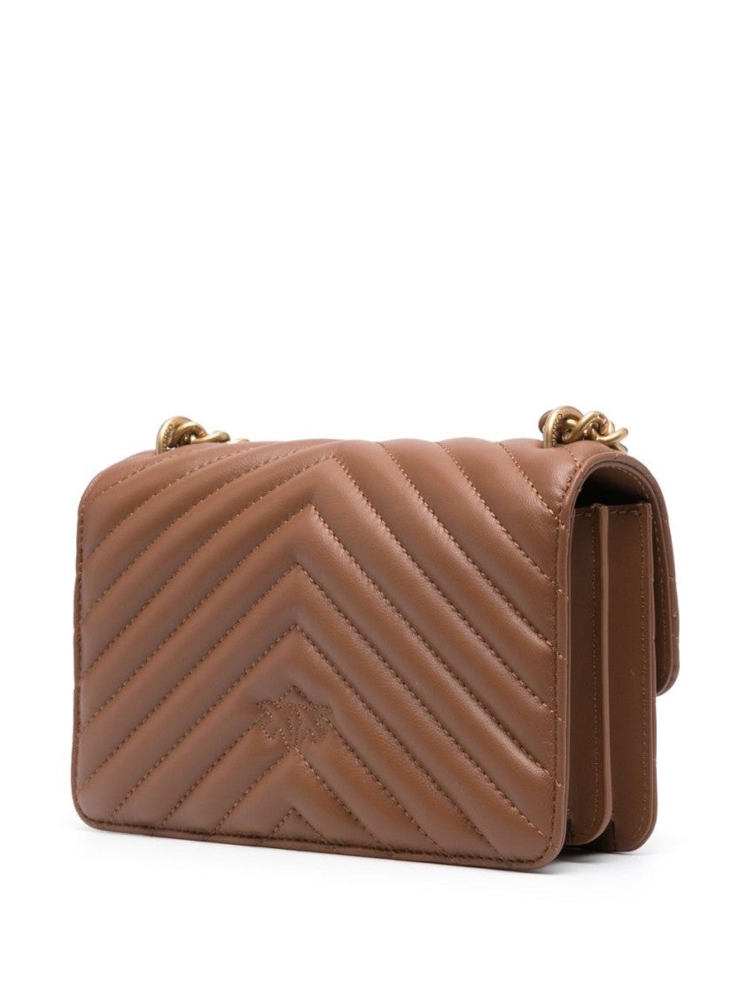 Pinko Chevron-Quilted Nappa Shoulder Bag