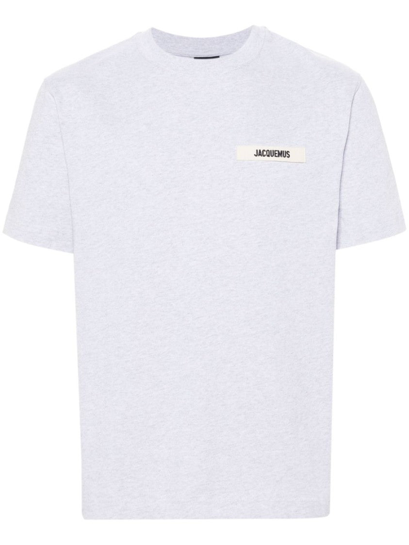 Jacquemus Minimalist Grey T-Shirt With Classic Crew Neckline