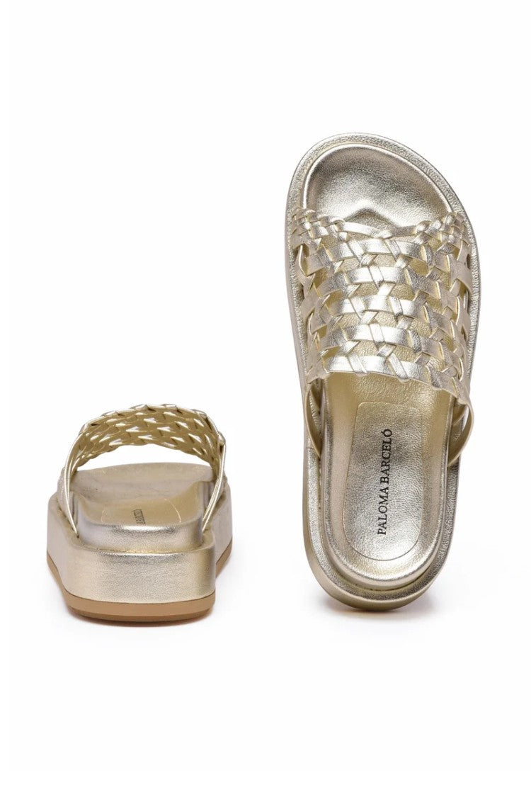 Paloma Barceló Wedge Mule - Beige