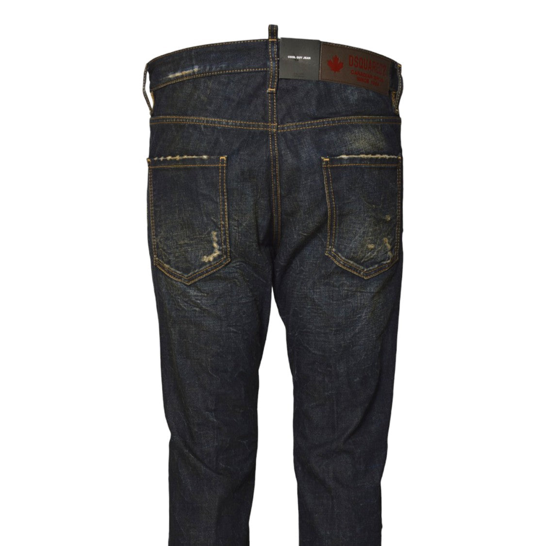 Dsquared2 Dark Indigo Slim-Fit Denim Jeans With Distressed Details