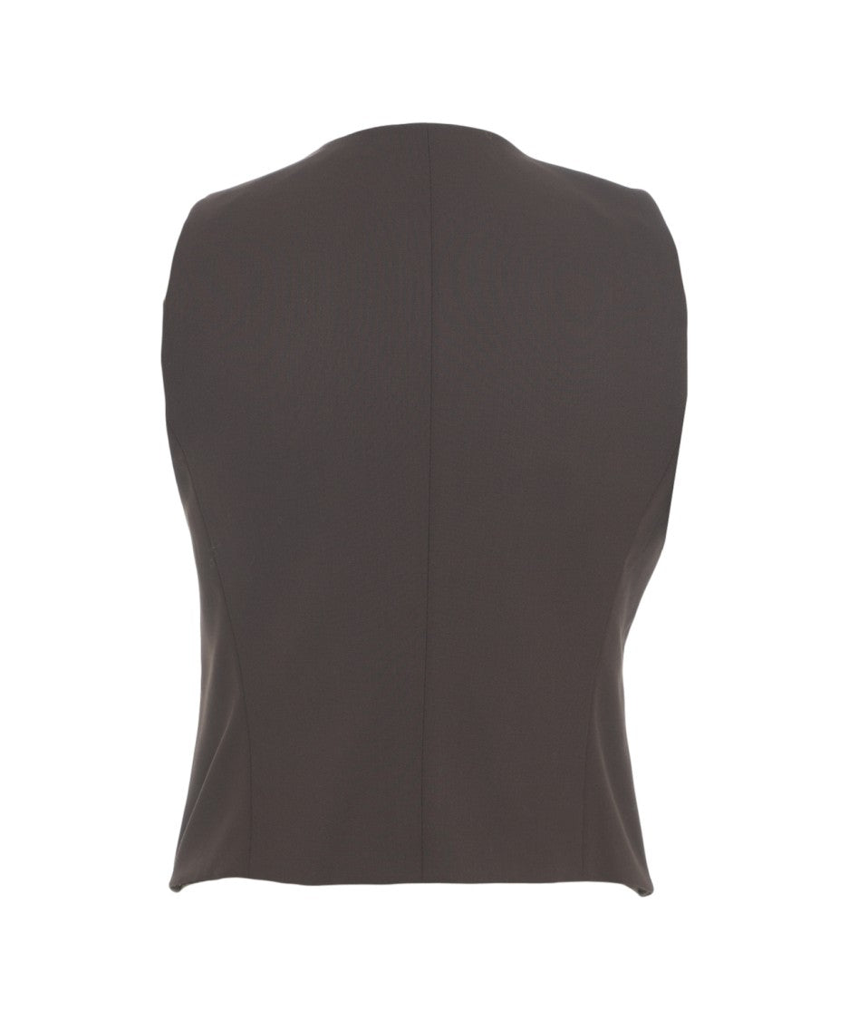 Kaos Bronze Slim-Fit Waistcoat With Classic V-Neck