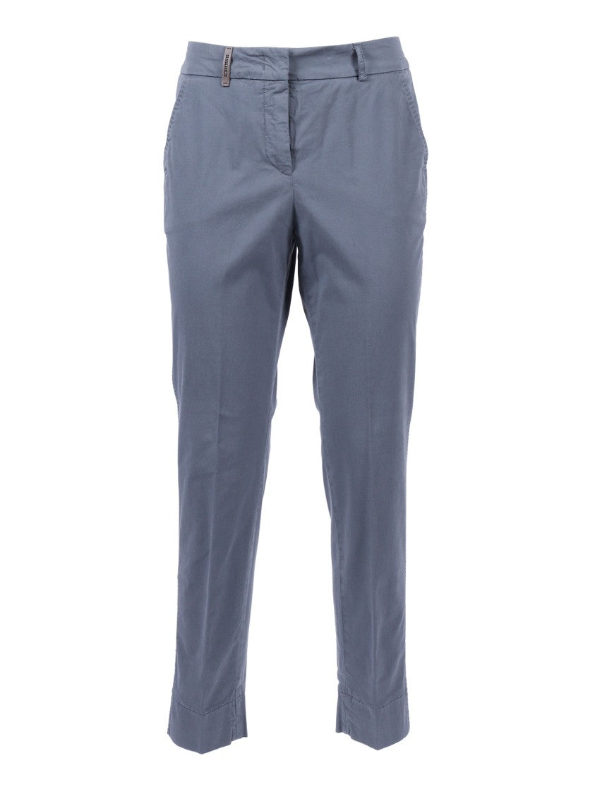 Peserico Cropped Tailored Straight-Leg Pants
