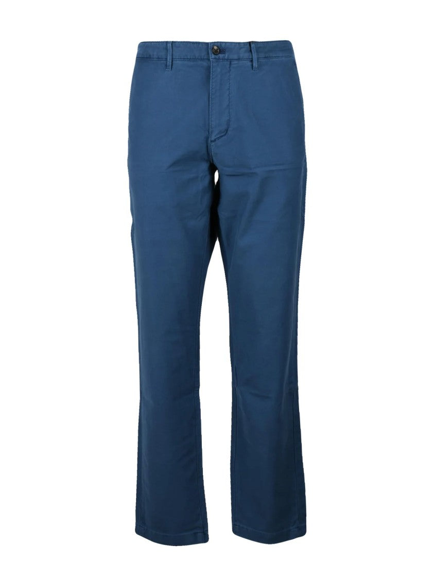 Tommy Hilfiger Relaxed Tapered Cotton-Elastane Trousers With Zip Closure