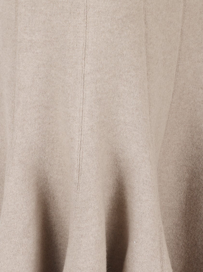 Bottega Veneta Flared Midi Skirt With Vertical Seam Detailing