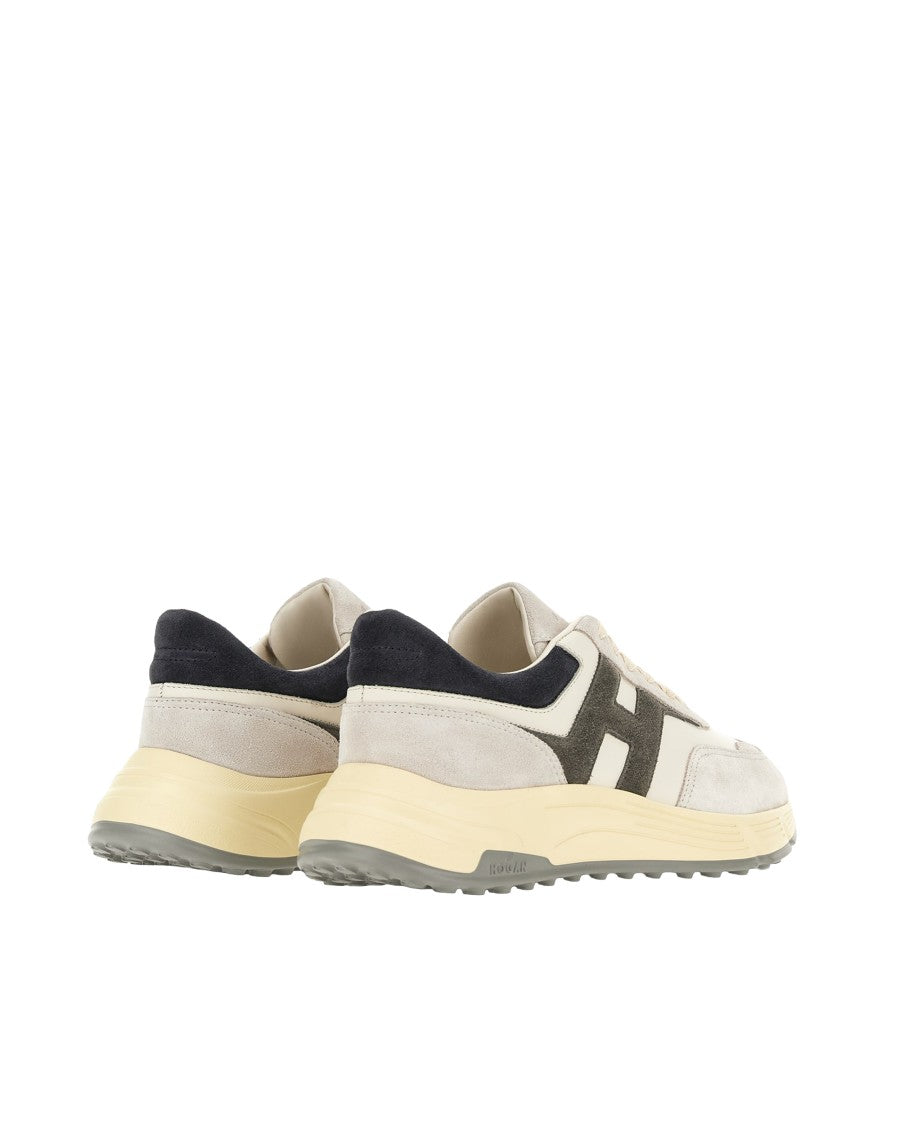 Hogan Ivory Hyperlight Suede Leather Sneakers