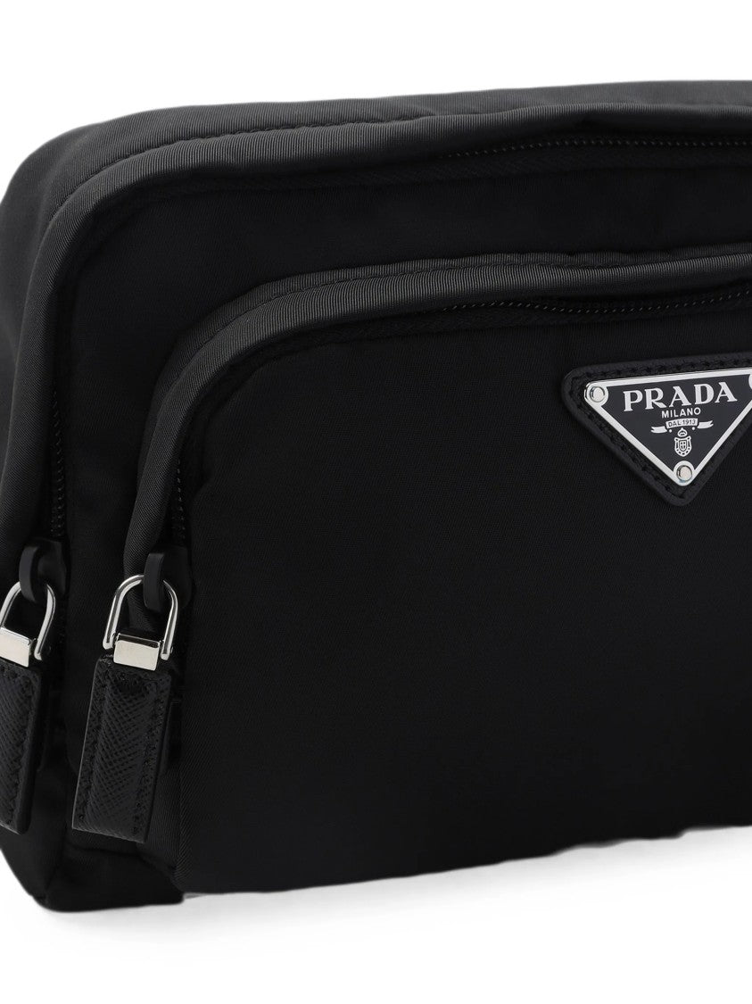 Prada Nylon Dual Zippered Rectangular Pouch