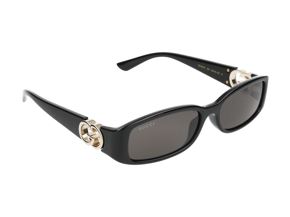 Gucci Black Gg1661s Rectangular Gold Sunglasses