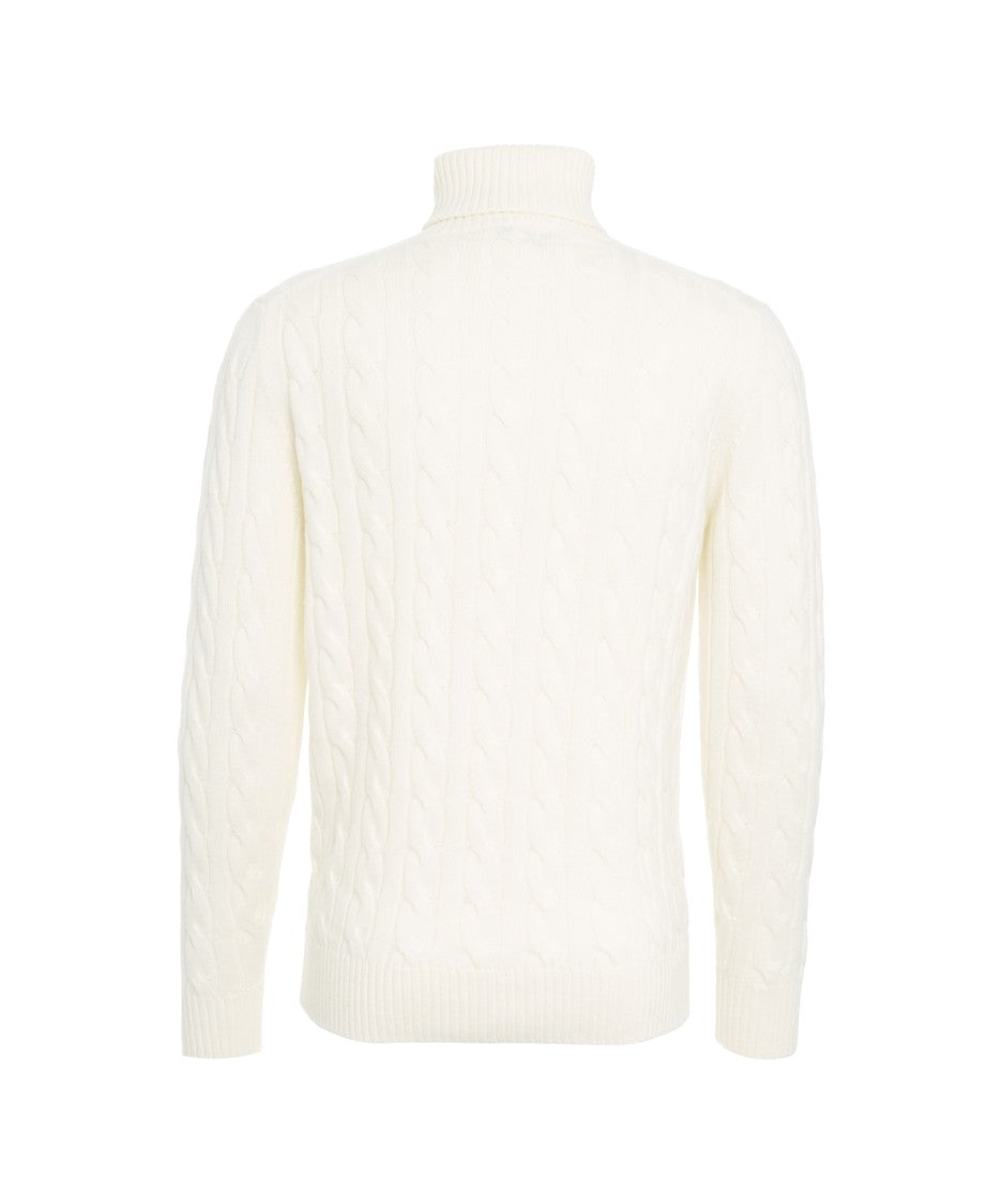 Kangra Turtleneck Sweater With Cable Knit Pattern