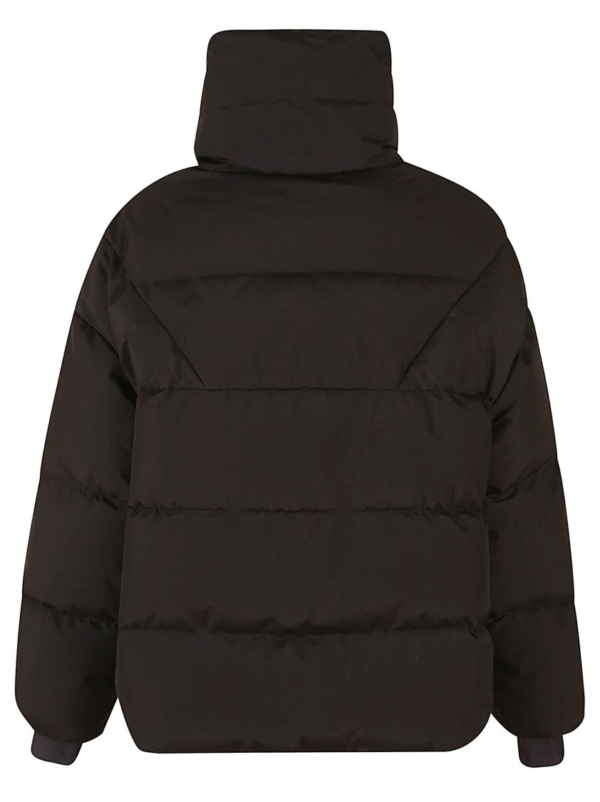 Woolrich Oversized Black Gtx Jacket With High Collar