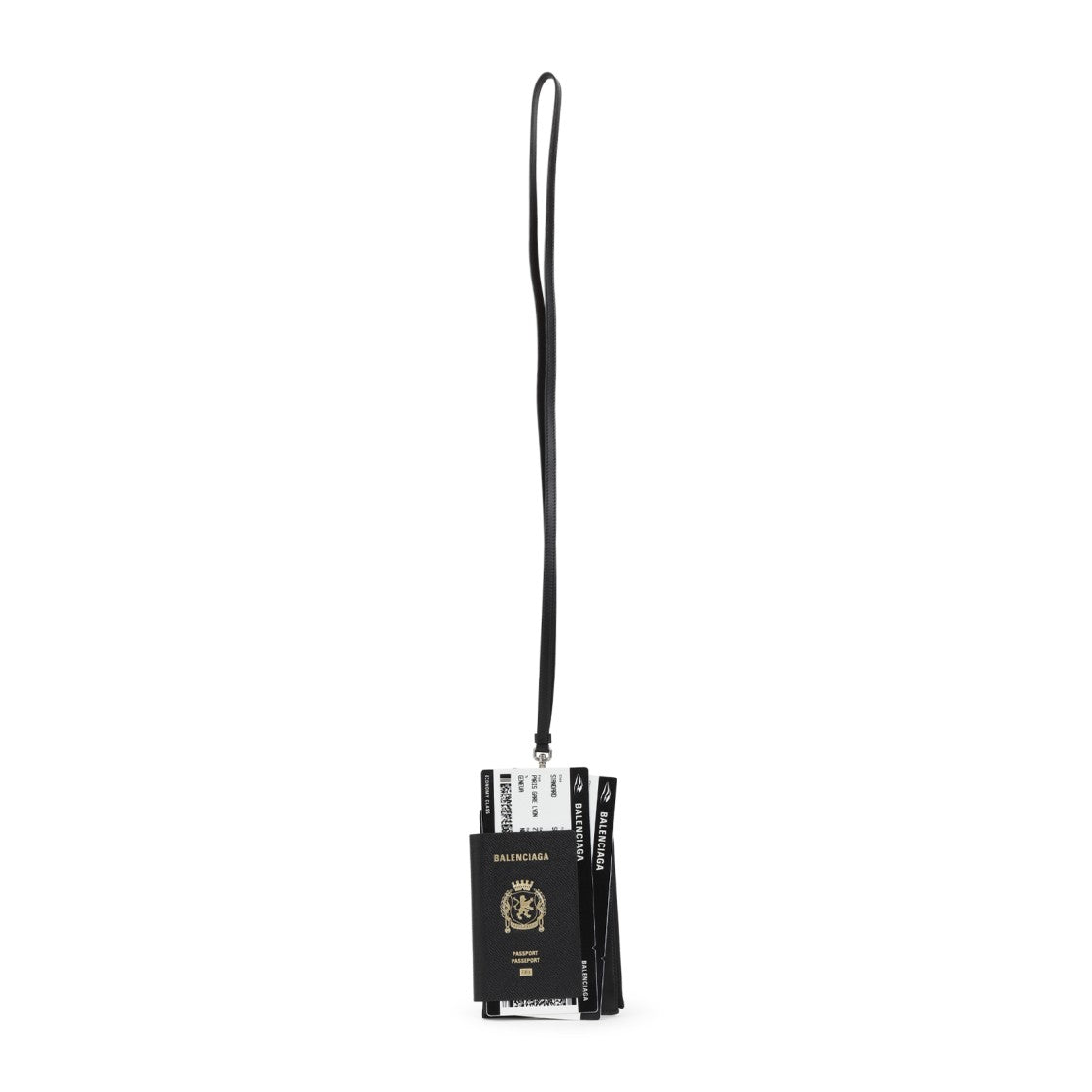 Balenciaga Passport Black Calf Leather Phone Holder