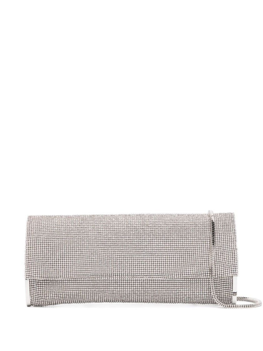 Benedetta Bruzziches Crystal Mesh Silver Clutch