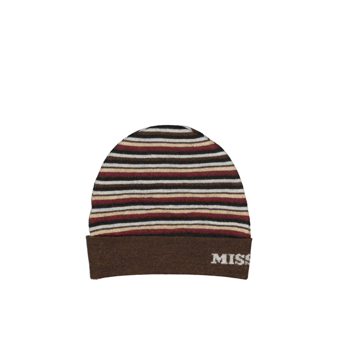 Missoni Ribbed Trim Wool Hat With Striped Pattern