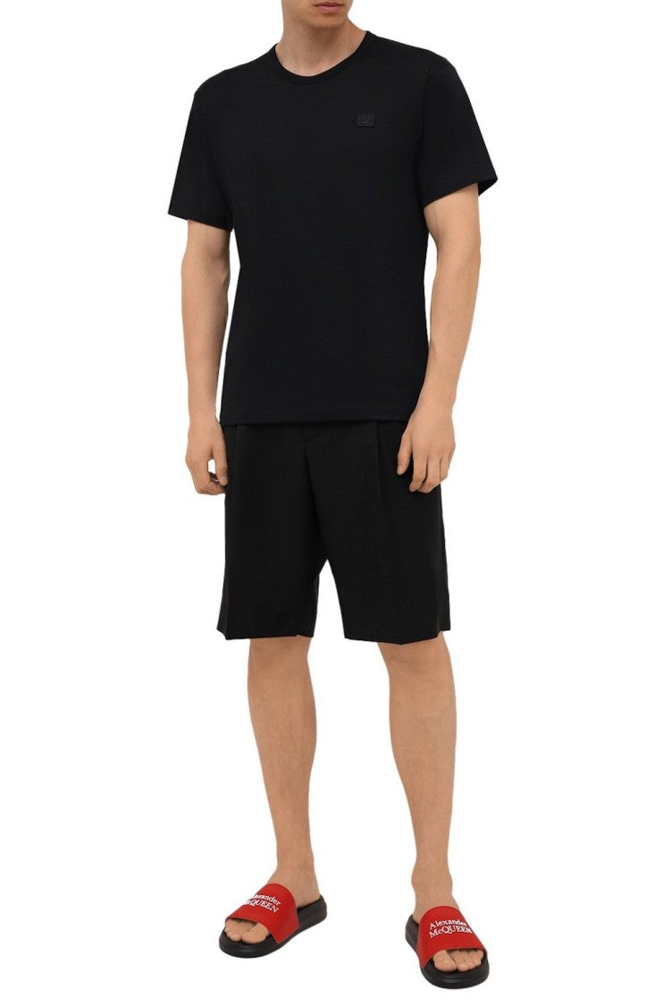 Alexander Mcqueen Logo Printed Slides Sandals