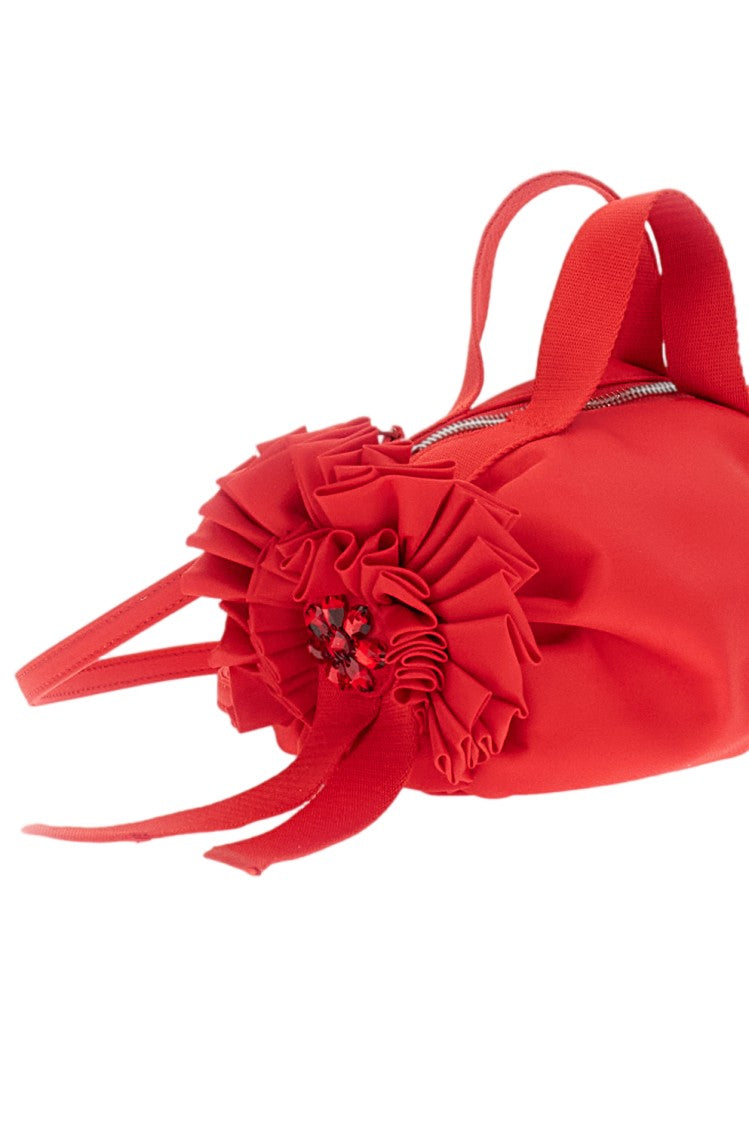 Simone Rocha Red Ribbon Rosette Top-Handle Bag