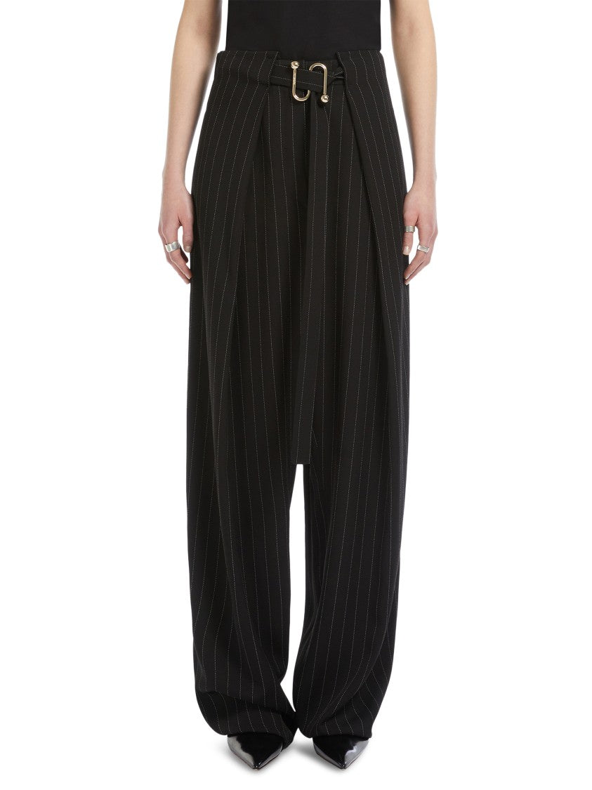Max Mara Wide-Leg Trousers With High Waist And Belt Detail
