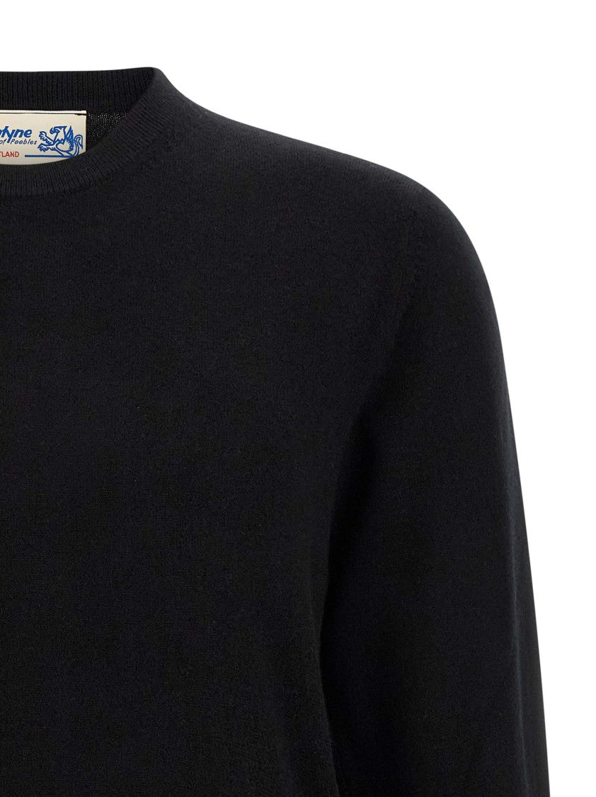 Ballantyne Cashmere Crewneck Sweater With Ribbed Cuffs
