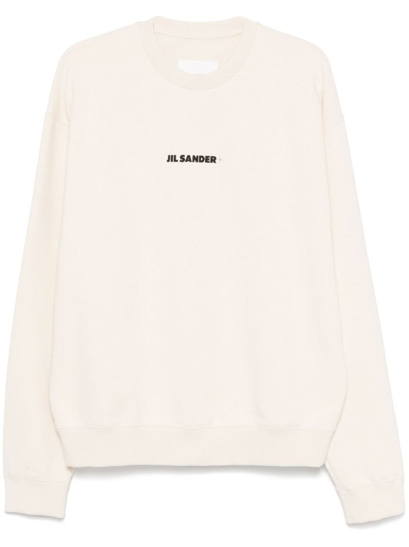 Jil Sander Beige Relaxed-Fit Sweatshirt With Design