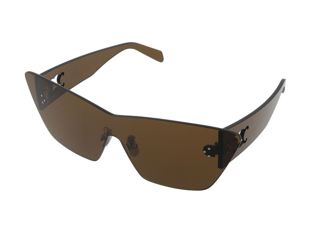 Celine Oversized Semi-Transparent Temple Shield Sunglasses