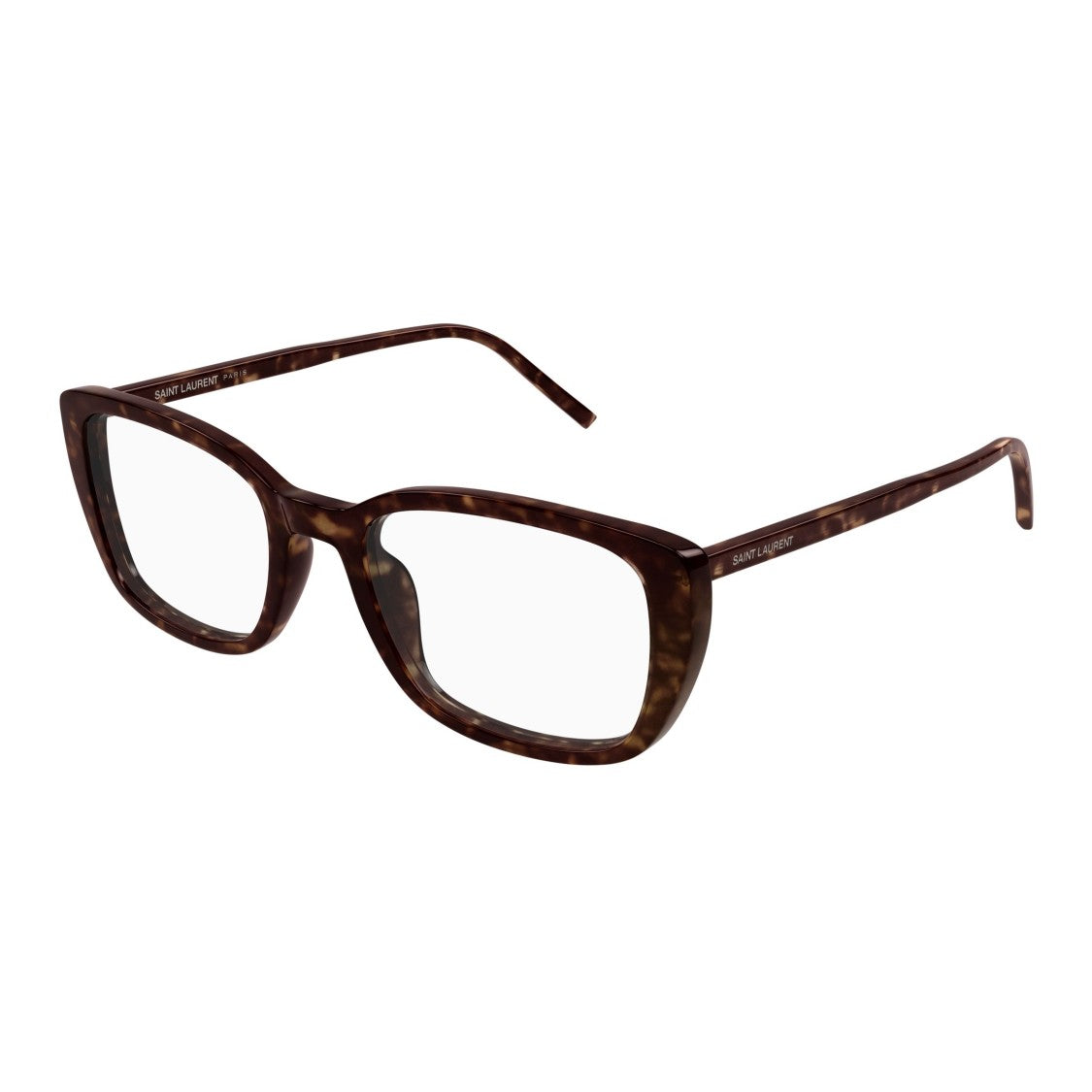 Saint Laurent Sl 776 Oversized Square Tortoiseshell Eyeglasses