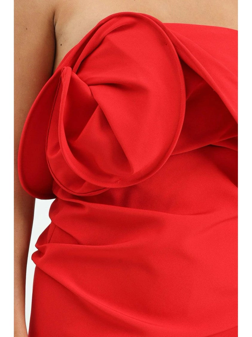 Odi Odi Asymmetrical Bustier Mini Dress With Sculptural Detailing