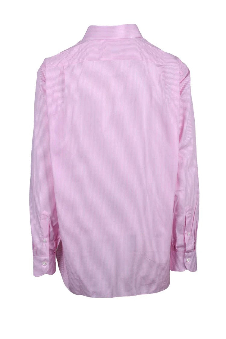 Luigi Borrelli Napoli Cotton Shirt - White/Pink