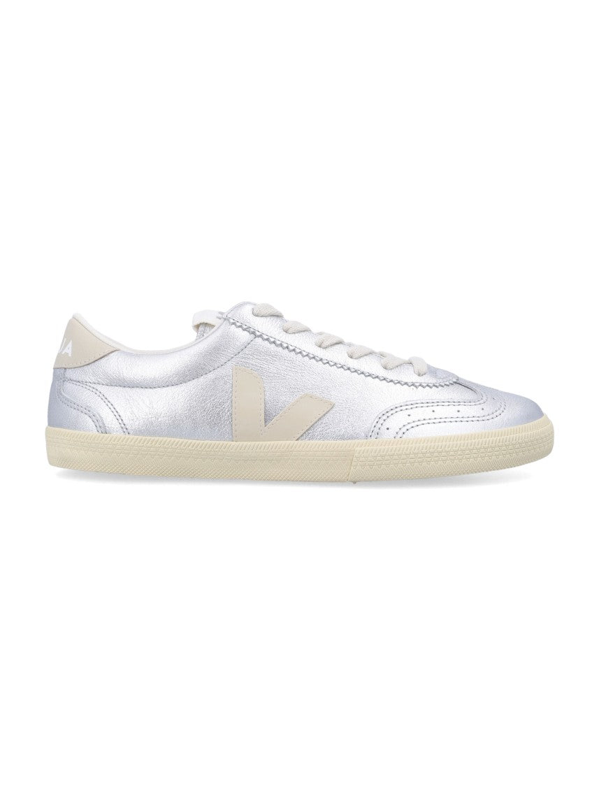 Veja Metallic Leather Volley Sneakers