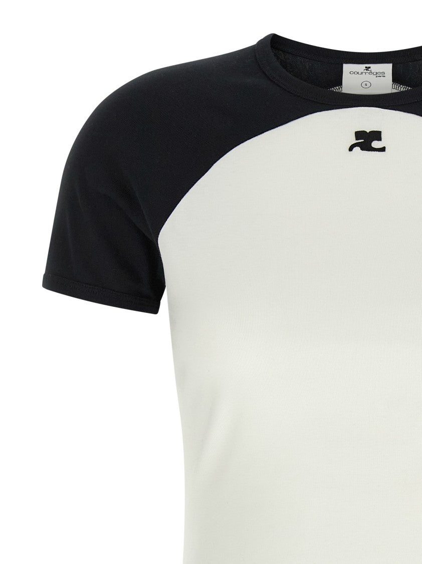 Courrèges 'Circle Contrast' T-Shirt