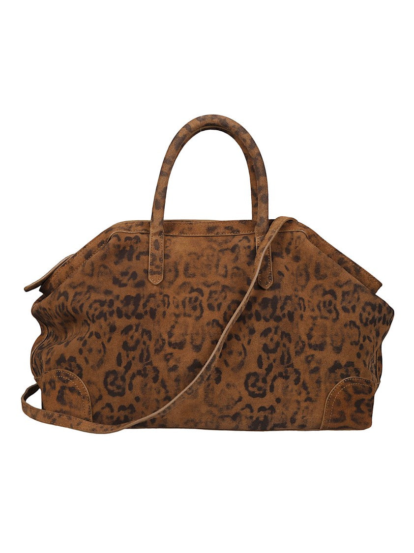 Ash Brown Jacqueline Soft-Structured Calf Leather Shoulder Bag