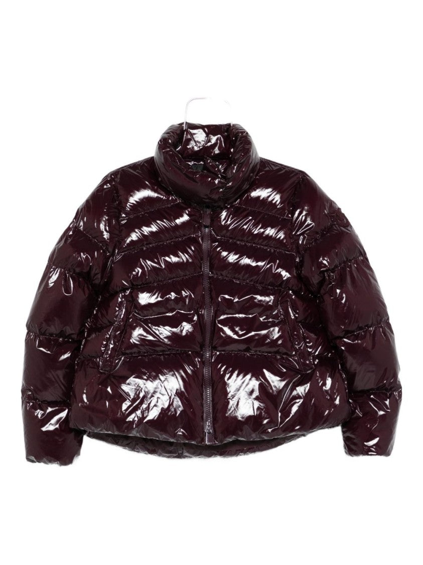 Pinko Bordeaux Padded Jacket With High Collar