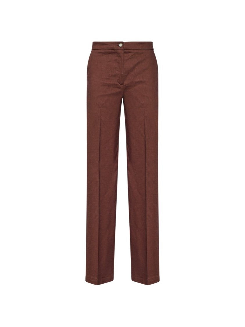 Pinko Brown Buttoned Tailored Chinos