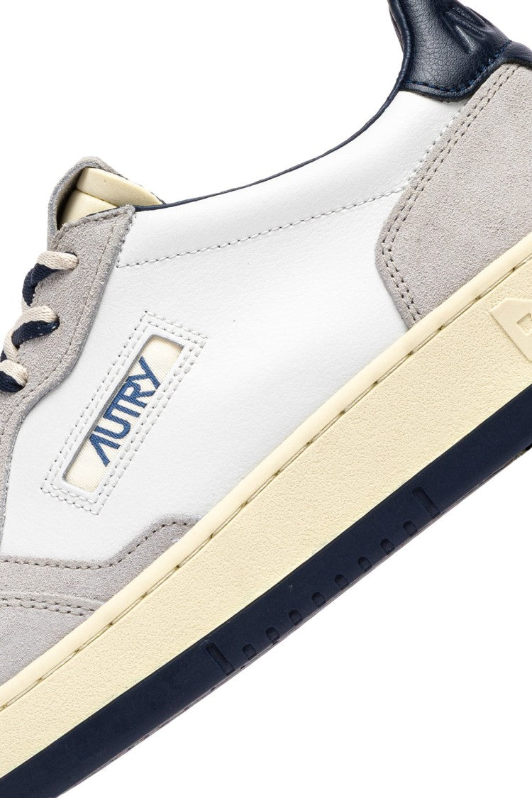 Autry White Grey Medalist Suede Sneakers