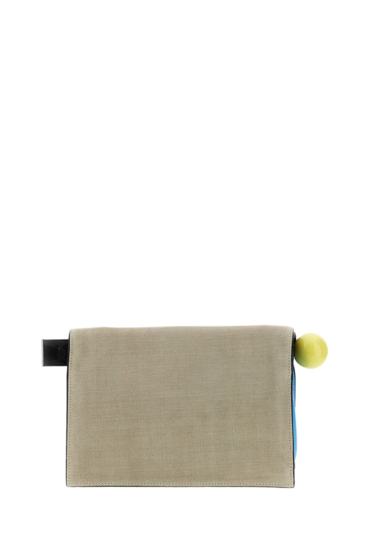 Jacquemus La Pochette Rond Carre Folded Leather Clutch