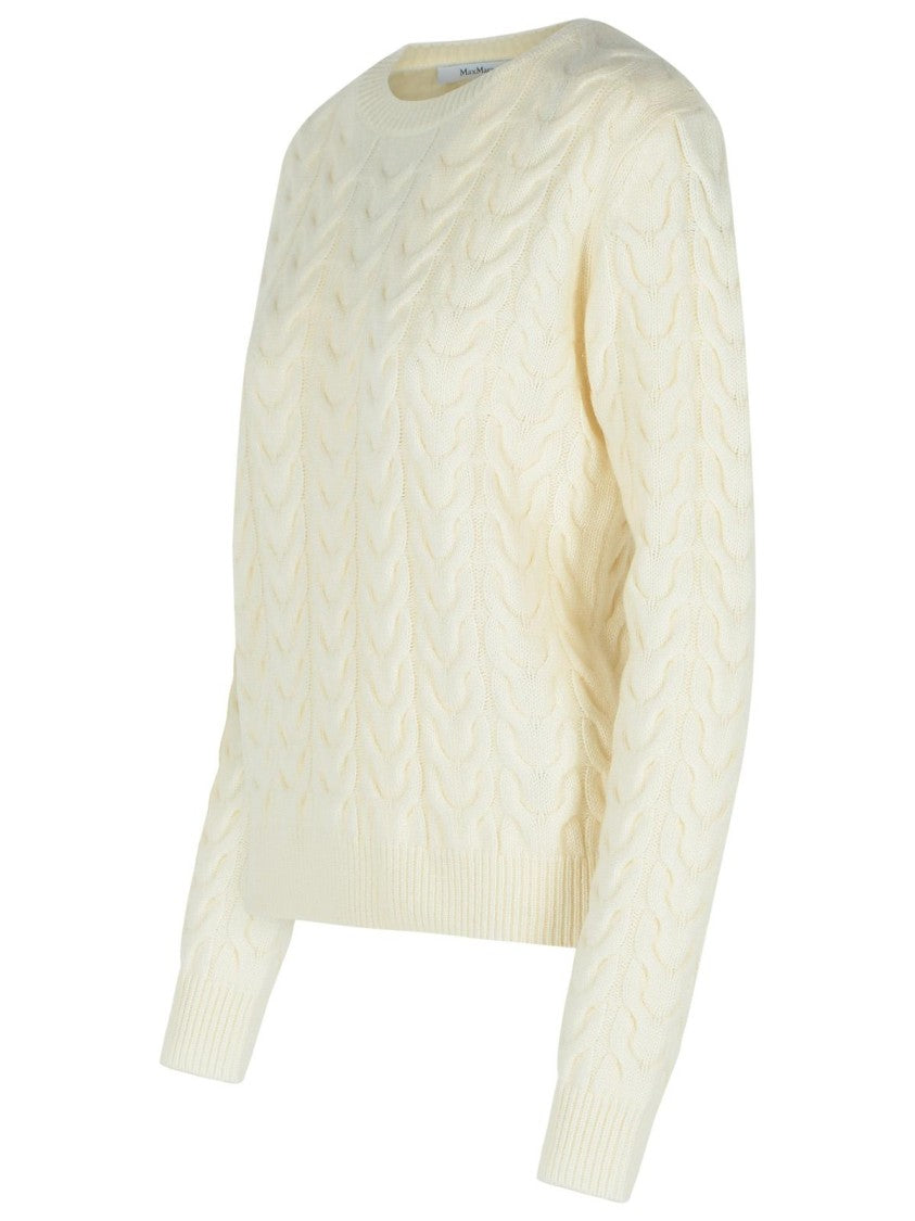 Max Mara White Cashmere Sweater