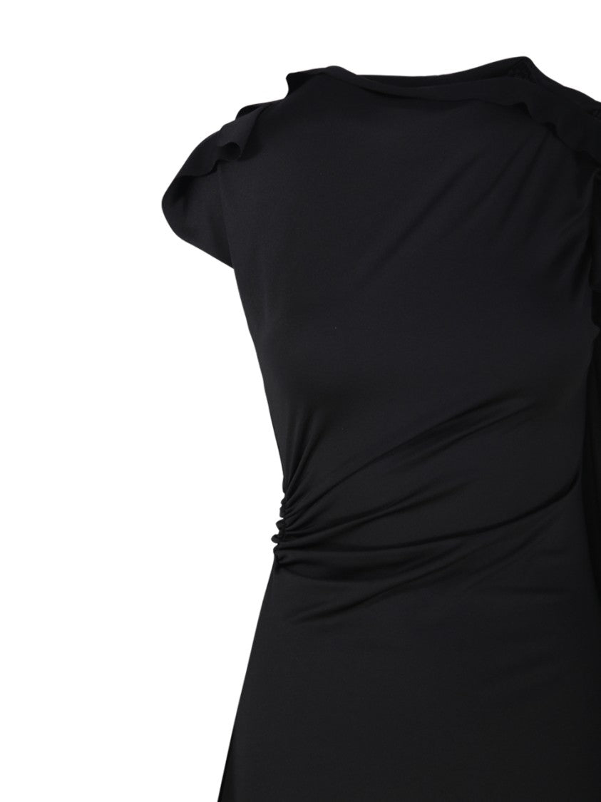 Victoria Beckham Draped Sleeve Midi Dress