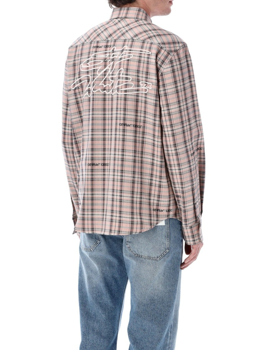 Off-White Marker Check Button Down Shirt